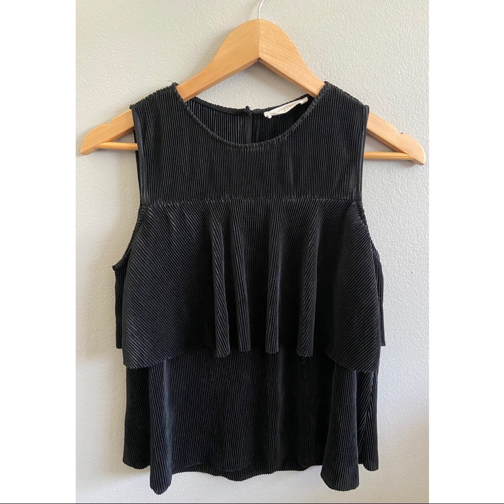 Elodie Top | Black Flowy Tank